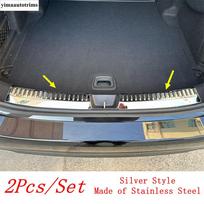 Rear Trunk Boot Door Sill Plate Guard Anti-scratch Panel Cover Trim Accessories For Mercedes Benz E-Class W214 E300 2024 2025 Carbon Fiber Look gray