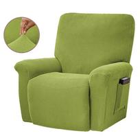 Recliner Elastic Sofa Cover Charcoal Thick Fleece Recliner Protection Pad Non-Slip Furniture Cover European Appearance Style beige