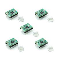 5/10PCS 3D Printer Parts StepStick A4988 DRV8825 Stepper Motor Driver With Heat sink Carrier Reprap RAMPS 1.4 white