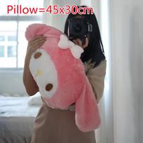 Švelnus My Melody pliušinis žaislas Didelio dydžio apkabinimo pagalvė Jauki nugaros pagalvėlė Mielos japoniško stiliaus pliušinės figūrėlės Dekoratyvinė pagalvėlė sofai As Picture black