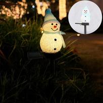 1Pc Solar Snowman Plug-in Light Christmas Decoration Atmosphere Outdoor Garden Lawn Light Christmas Night Light Snowman brown