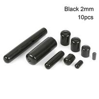 10pcs Durable Protective Lid Silicone Stopper Plug Thread Protection Nut Seal Sleeve Blanking 1.55mm-5.5mm Rubber Cap black
