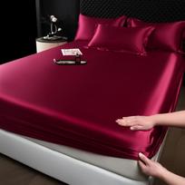 Vienos spalvos šilkinė paklodė su gumyte - Vėsinanti vasarinė čiužinio užvalkalas 120x200cm [Fitted Sheet Only]