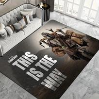 1pc The Mandalorian Anime Polyester Area Rug, Non-Slip Machine Washable Cartoon Mat for Living Room, Bedroom, Home Decor - Ind 50x80cm