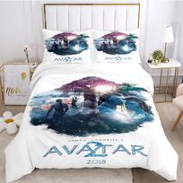 A-Avatar Movie Pattern All Season Duvet Cover Bedding Comforter sets Soft Quilt Cover and Pillowcases Single/Double/Queen/King 135x200cm gray