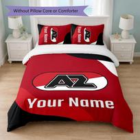 AZ Alkmaar Custom Name Text Bedding Set 1 Duvet Cover+2 Pillowcases Soccer Logo Personalized Gift For Special Occasion Bedroom Decor 140cmx210cm