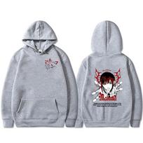 Anime Chainsaw Man Hoodie Vintage Cartoon Makima Graphic Hooded Sweatshirt Men Women Oversized Hoodies S white