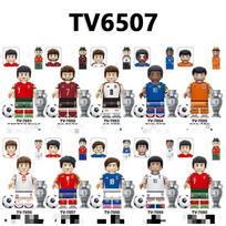 Pasaulio futbolo čempionato konstravimo kaladėlių figūrėlių rinkinys, Futbolo komandos minifigūrėlės, Kolekcionuojamos veiksmo figūrėlės, TV6507