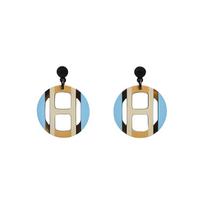 HERMES H Equipe Earrings Women's Blue H057086FLF3 F mėlyna
