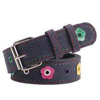 Y2k Dopamine Flower Belt Korean Style Women's Jeans Belt Fashion Pin Buckle Waistband  Women Gifts mėlyna