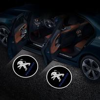 LED Automobilio Durų Logotipo Pasitikimo Šviesa Lazerinis Projektorius Lempa Peugeot 408 4008 308 3008 Rifter 5008 508 2008 208 301 RCZ 407 205 105 2pcs black