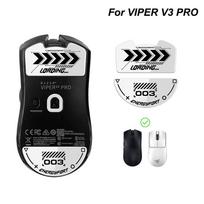 Mouse Feet Skates Itin stiprus nepriekaištingas stiklas, itin greitas, lygus ir patvarus padas, skirtas Razer Viper V3 V2 Pro žaidimų pelei black
