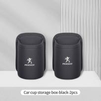 Leather Car Door Side Water Cup Holder Interior Storage Box for Peugeot 106 207 208 301 306 307 308 407 408 508 2008 4008 5008