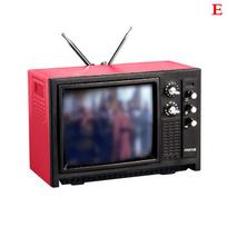 1 vnt. Retro Mini Nešiojamas Televizorius Žiūrėti TV Lėlių Namelio Scena Modelis Miniatiūrinis TV Modelis Žaislai Imitacija Svetainės Baldai gray
