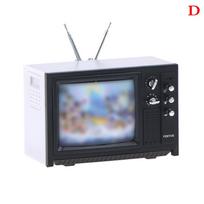 1 vnt. Retro Mini Nešiojamas Televizorius Žiūrėti TV Lėlių Namelio Scena Modelis Miniatiūrinis TV Modelis Žaislai Imitacija Svetainės Baldai