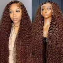 Lace Front Wig With Curly Water Wave Long Synthetic Hair Women Natural Look Heat Resistant Fiber Multiple Lengths Colors 28in
