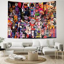 Fnaf Character Collage Tapestry Hanging for Bedroom,Livingroom, Playroom,Decor Art Room Wall Tapestry Holiday and Birthday Gifts 180cmx230cm