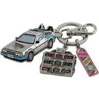 Sturdy Alloy Back To The Futures 40Th Anniversary Special Edition Collector Keychain gray