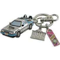Sturdy Alloy Back To The Futures 40Th Anniversary Special Edition Collector Keychain gray