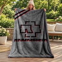 Rammstein blanket Flannel Blanket Soft Cozy Plush Throw for Sofa Bed Lightweight Home Decoration Gifts for Christmas various holidays 80cmx120cm