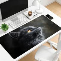 Cute Fluffy Cat Large Extended Mouse Pad Non Slip Desk Mat Animal Print Keyboard Mousepad For Gaming Office Laptop Desktop Decor 800x300x2mm