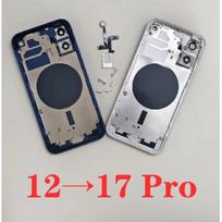 Korpusas iPhone 12, panašus į 17 Pro Korpusas 12 į 17 Pro Galinis Dangtelis Pasidaryk pats Galinis Korpusas Baterijos Vidurinis Rėmelis 12 Konvertuoti į 17 Pro oranžinė