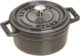 Emaliuotas ketaus puodas Staub Mini Cocotte 40500-106-0, Ø10 cm, 0.25 l, grafito sp.