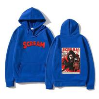 Scream VI Ghostface Hoodie New Autumn and Winter Men Men Fashion New Sweatshirts Loose Casual Harajuku Hooded Pullover Sportwear XXXL blue