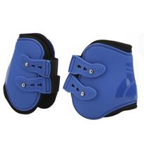 2Pcs PU Neoprene Leg Horse Boots Horse Leg Brace Guards Hind Legs Protection Gears Medium 31.5x15.75in black