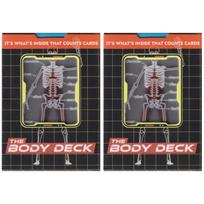 1/2/3set Full Skeleton Human Anatomy Playing card waterproofs Plastic Clear Playing card Board Playing Game Home Gift gray