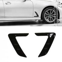 Pair Car Side Body Cover Trim Emblem Gloss Black For BMW 3 Series G20 - gray