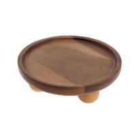 Medinis eksponavimo padėklas Mažas paaukštinimas Stovelis Rustic Paaukštintas padėklas Medinis paaukštinimas papuošalams, kvepalams, žvakėms, augalams Sodybos stalo dekoras brown