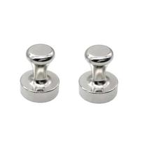 Metal Magnetic Map Pin Powerful Neodymium Magnet Circular Push Pin Wall Hook for Home Kitchen Lvingroom Refrigerator Whiteboard 12mm white