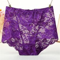 Moteriški apatiniai Sexy Lace Be Trace Hip High Liemens Moteriški trikampiai apatiniai medvilniniai kulkšnys Patogios kelnaitės didelio dydžio L blue