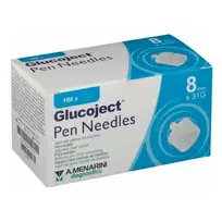 MENARINI Glucoject Insulin Needles 31G x 8mm, 100 Units