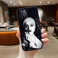 Sister Nun Case for Samsung Note 20 10 S25 Plus Ultra Lite FE A11 A26 A51 A52 A53 A56 A70 A71 A72 A73 M20 M30 M21 M31 M51 Samsung S25 5G žalia