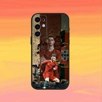 Futbolo žaidėjas For C-Cr7 R-Ronaldo Telefono dėklas For Samsung S25,24,23,22,30,21,10,9,Ultra,Plus,FE 5G Juodas minkštas dėklas Samsung S24fe