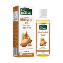 INDUS VALLEY Bio Organic Cold Pressed Almond Oil for Soft & Shiny Hair, Glowing Skin, Hair Damage Protection, Pure Roghan Badam Oil (Tail) for Baby M white