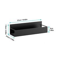 Space Saving Fridge Side Shelf with Hooks Kitchen Storage Rack Magnetic Shelf  Refrigerator Black - S