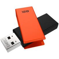Emtec C350 Brick USB flash drive 128GB USB Type-A 2.0 Black, Orange