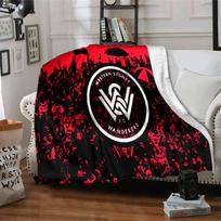 Western Sydney Wanderers Fc Flannel Blanket, Soft Polyester, Modern Design, All-Season for Camping, Travel, Gifts for holidays or birthdays 100x150cm