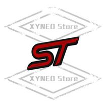 3D Orange ST Logo For Ford Fiesta Focus EcoSport Escort Mondeo Kuga Emblem Metal Badge Decal Car Head Grille Sticker Accessories Sticker