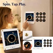 Singing Music Box Refrigerator with Rotating Disc and Motion Night Light One Size brown