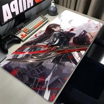 New Role Chisa Mousepad Gaming Wuthering Waves Kawaii Cute Anime Girl Sexy Mouse Pad XXL Computer Non-slip Rubber Keyboard Mats 30cmx80cm(11.8x31.5inch) gray