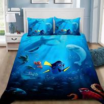 Ocean Shark Bedding Set,Single Twin Full Queen King Size,Baby Sea World Nemo Bed Set Kid Bedroom Bedding Sets 150*200cm/59x79in Single/Twin 3pcs