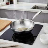 Stainless Steel Wok No Coating Flat Bottom PFOA & PFOS Uncoated StirFry Pan for Beginners 20CM 20CM