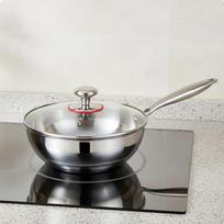 Stainless Steel Wok No Coating Flat Bottom PFOA & PFOS Uncoated StirFry Pan for Beginners 20CM 22CM