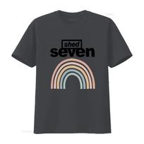 Shed Seven T Shirt Vintage Washed Stylish Versatile Slightly Casual Streetwear Stretched Designer Clothes Comfortable 4XL black