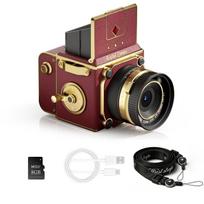 Retro skaitmeninis fotoaparatas 2.7K 56MP nuotraukų ir vaizdo įrašų funkcijos AF automatinis fokusavimas 16x priartinimas 2,0 colių IPS ekranas tinka tinklaraštininkams kelionėms pradedantiesiems entuziastams kompaktiškas