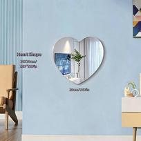 Shatterproof Acrylic Full Length Mirror Self Adhesive Clear Reflection For Bedroom Living Room Wall Decor 2 gray